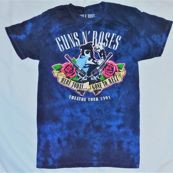 Guns N Roses Theatre Tour 1991 Tie Dye metal rock Official T-Shirt XL NWT - Picture 1 of 3